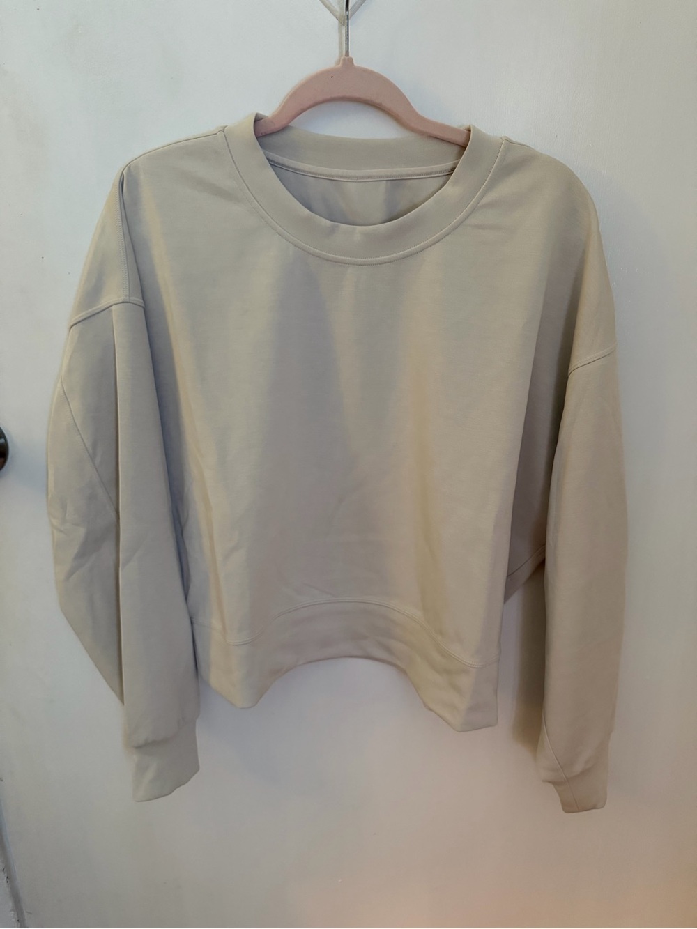 lululemon athletica Women's Cropped Softstream Crew Sweatshirt - Cream